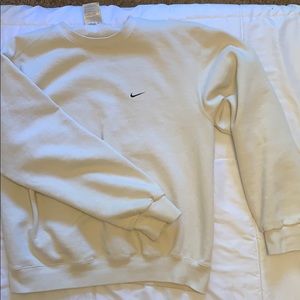 Beige Nike Crewneck Sweater